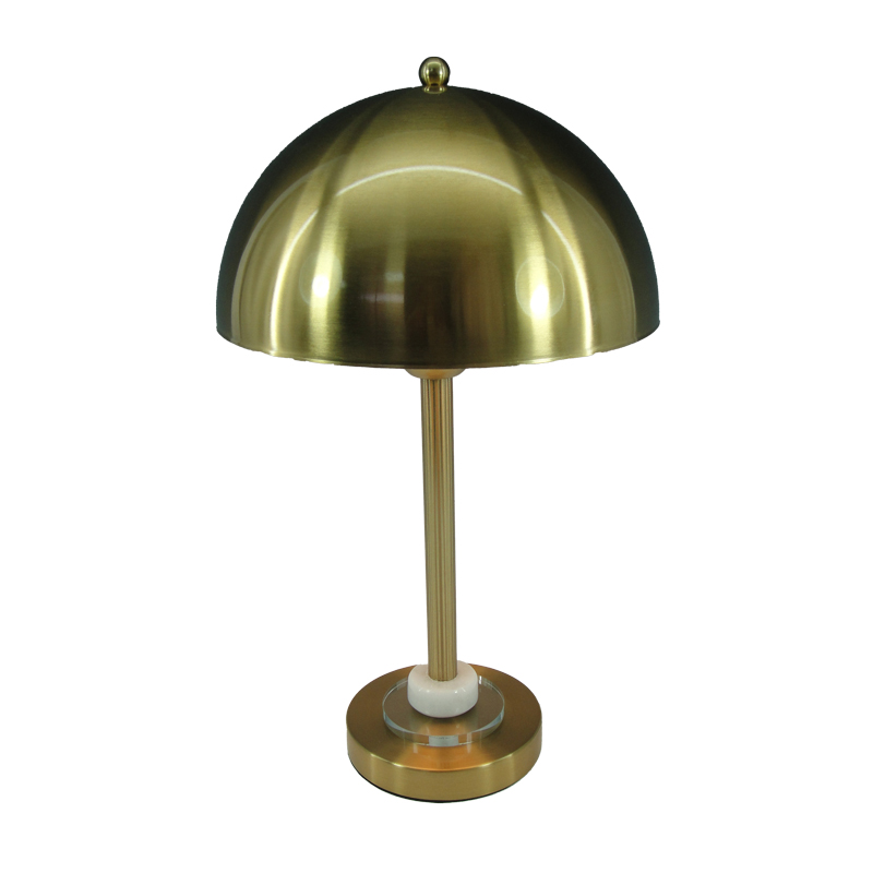 Table lamp Lustrous Inart E27 gold metal D25x42cm