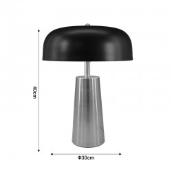 Επιτραπέζιο φωτιστικό Luminary Inart Ε27 ασημί-μαύρο μέταλλο Φ30x40εκ
