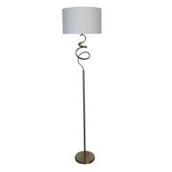 Floor lamp Quanfy Inart E27 gold aluminium-cream fabric D40x180cm