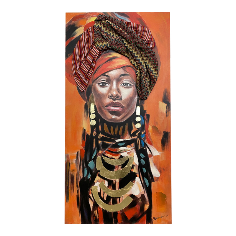Paining on canvas Afro Inart 70x3x140cm