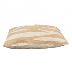 Cushion Morfeus Inart beige-ecru fabric 45x45x2.5cm