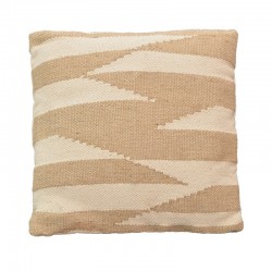 Cushion Morfeus Inart beige-ecru fabric 45x45x2.5cm