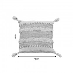 Cushion Rozi Inart beige fabric 45x45x2.5cm