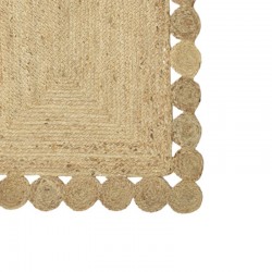 Carpet Doze Inart beige 100% jute 120x180x1cm