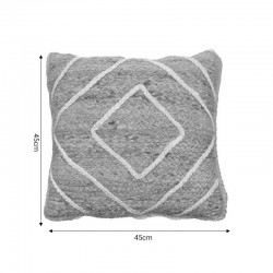 Pillow Teddiens Inart natural 100% jute 45x45x2.5cm