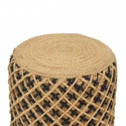 Stool Nelly Inart natural 100% jute 40x40x40cm