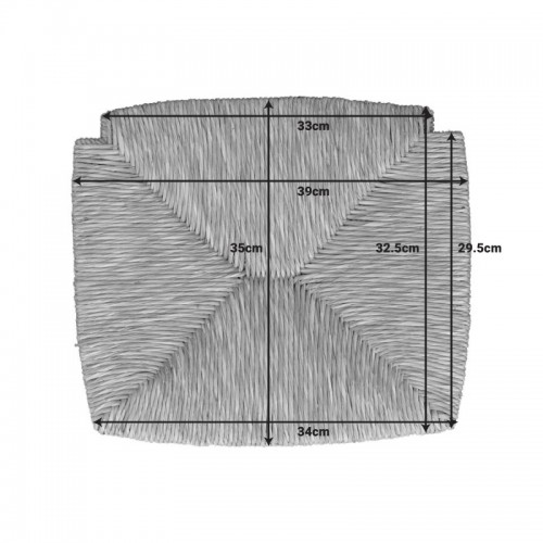 Mat for wooden chair Charchie pakoworld natural 39x35x2cm