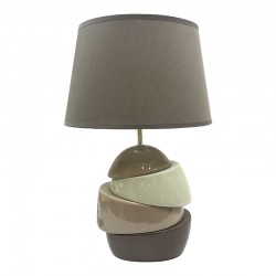 Table lamp Gadre Inart E27 coffee ceramic-metal 31.5x20x47cm