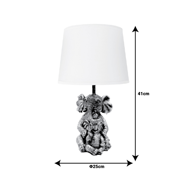 Table lamp Eliom Inart E27 copper-white metal D25x41cm