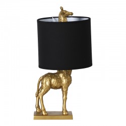 Table lamp Gizoo Inart E27 black-gold metal 22.5x20x42cm