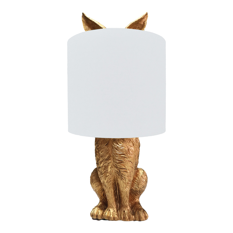 Table lamp Clouse Inart E27 white-gold metal D20x43.5cm