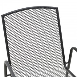 Armchair Pomedon pakoworld stackable black metal 56x64x87cm