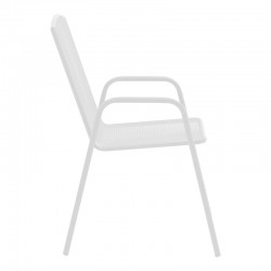 Armchair Pomedon pakoworld stackable white metal 56x64x87cm