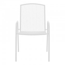 Armchair Pomedon pakoworld stackable white metal 56x64x87cm