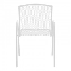 Armchair Pomedon pakoworld stackable white metal 56x64x87cm