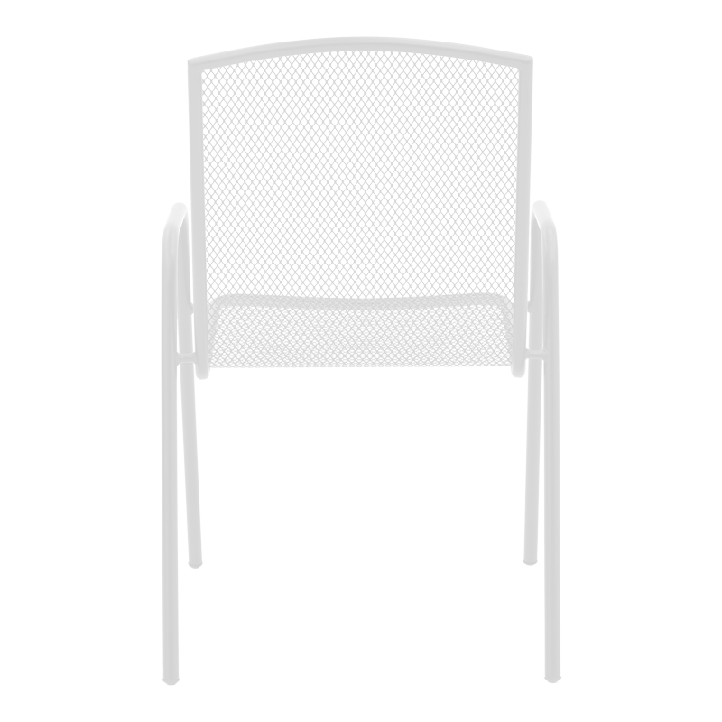 Armchair Pomedon pakoworld stackable white metal 56x64x87cm