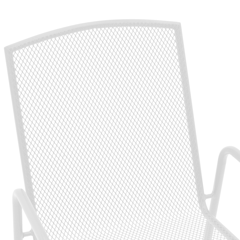 Armchair Pomedon pakoworld stackable white metal 56x64x87cm