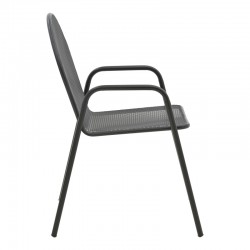 Tarete pakoworld stackable armchair black metal 55x64x86.5cm