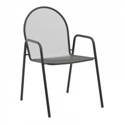 Tarete pakoworld stackable armchair black metal 55x64x86.5cm