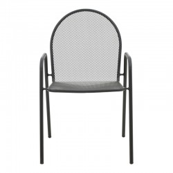 Tarete pakoworld stackable armchair black metal 55x64x86.5cm