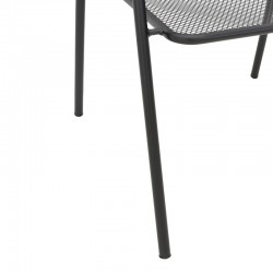 Tarete pakoworld stackable armchair black metal 55x64x86.5cm