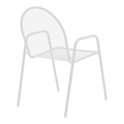 Tarete pakoworld stackable armchair white metal 55x64x86.5cm