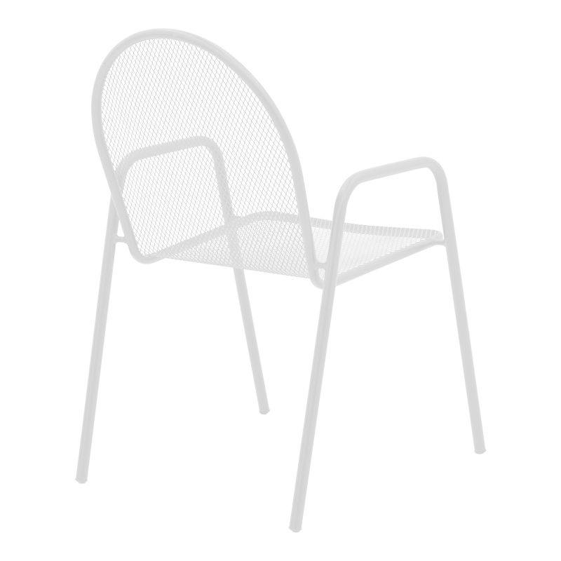 Tarete pakoworld stackable armchair white metal 55x64x86.5cm