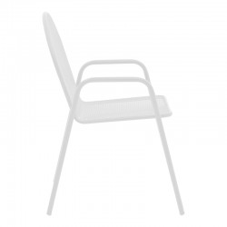 Tarete pakoworld stackable armchair white metal 55x64x86.5cm