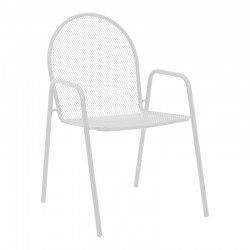 Tarete pakoworld stackable armchair white metal 55x64x86.5cm