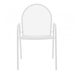 Tarete pakoworld stackable armchair white metal 55x64x86.5cm