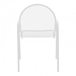 Tarete pakoworld stackable armchair white metal 55x64x86.5cm