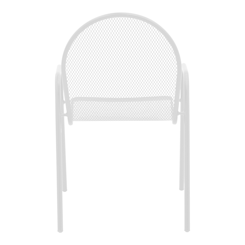 Tarete pakoworld stackable armchair white metal 55x64x86.5cm