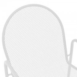 Tarete pakoworld stackable armchair white metal 55x64x86.5cm