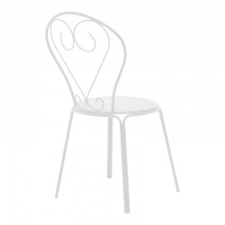 Chari pakoworld stackable chair white metal 49x55x90cm