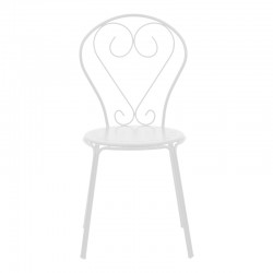 Chari pakoworld stackable chair white metal 49x55x90cm