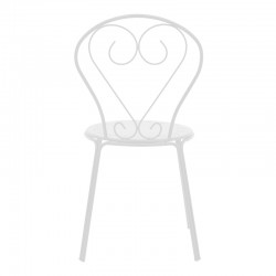 Chari pakoworld stackable chair white metal 49x55x90cm