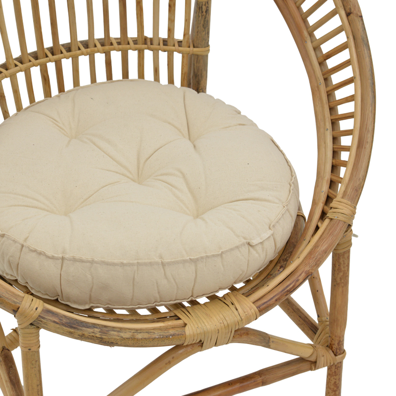Blore Inart armchair natural wood 68x48x81cm