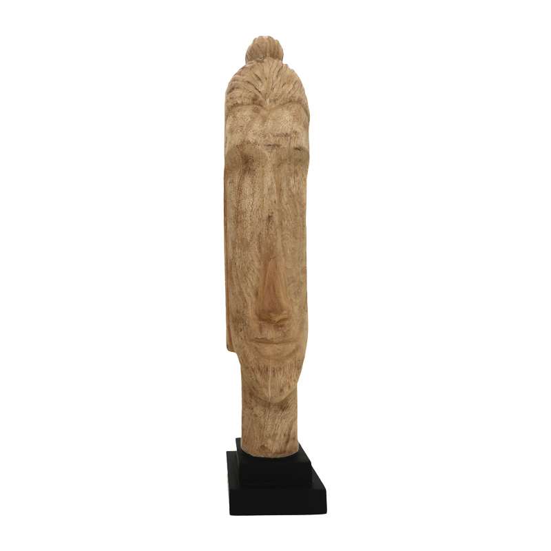 Buddha bust Dran Inart natural mango wood 12x12x63.5cm