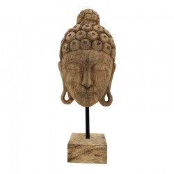 Table decoration buddha Mask Inart natural mango wood-iron 20x18.5x48.5cm