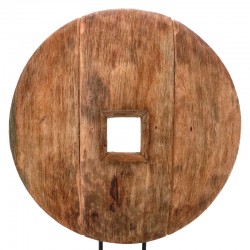 Table decoration Cart Inart natural mango wood-iron 40x9x54cm