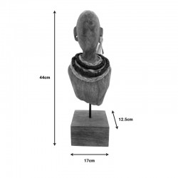Ebia Inart bust mango wood-metal in walnut shade 17x12.5x44cm
