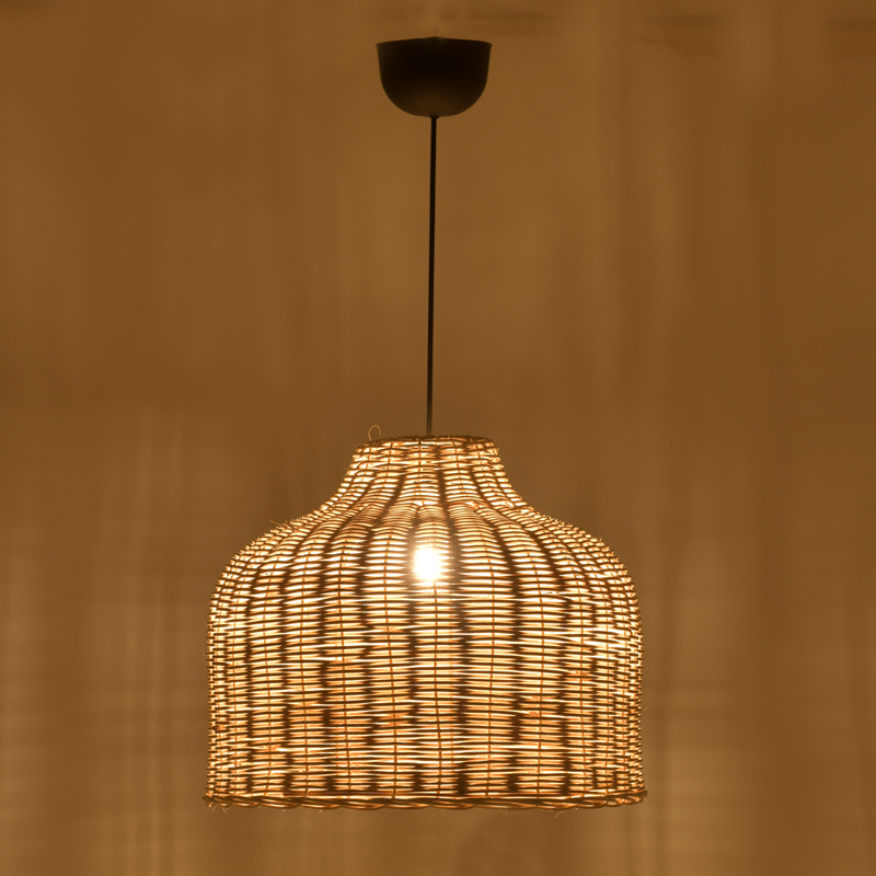 Ziquel Inart rattan ceiling lamp in natural shade Φ42x89cm