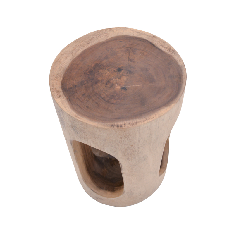 Ramont Inart natural solid suar wood stool 30x30x45cm