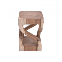 Garem Inart natural solid suar wood stool 30x30x45cm