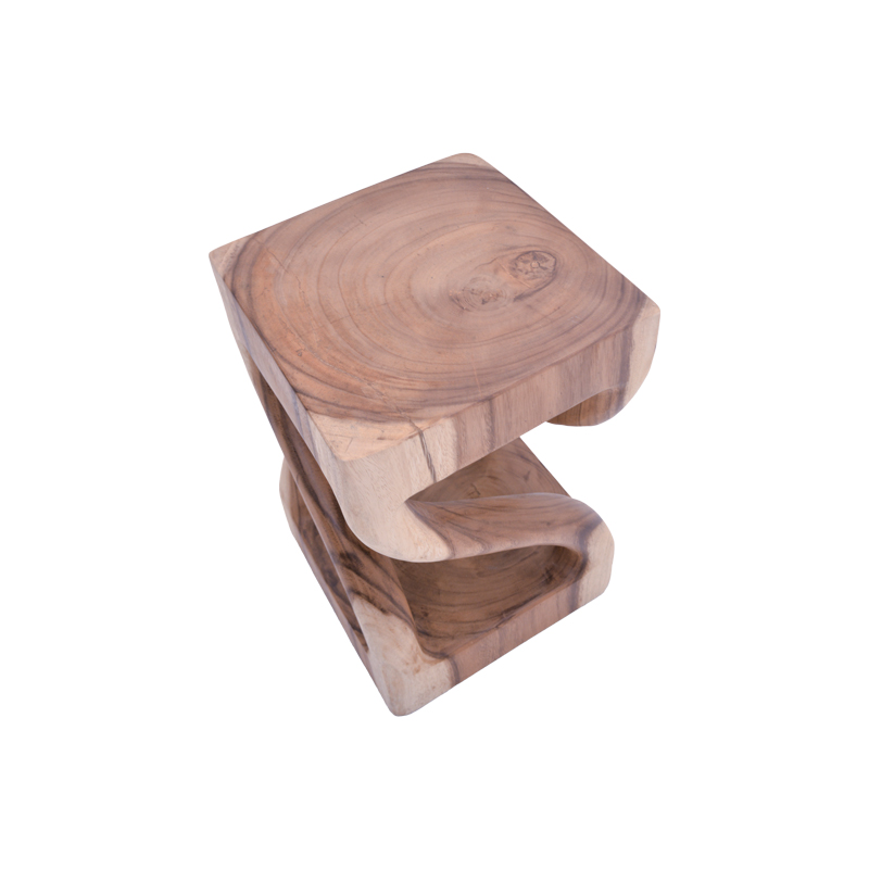 Garem Inart natural solid suar wood stool 30x30x45cm