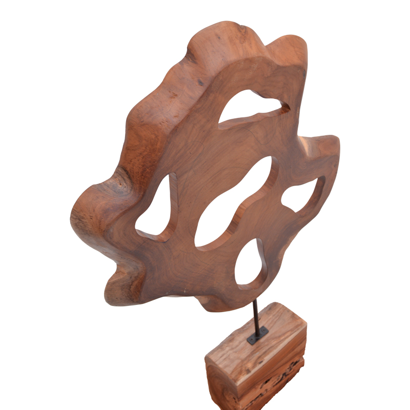 Επιτραπέζιο διακοσμητικό Strab Inart φυσικό ξύλο teak-μέταλλο 55x10x80εκ