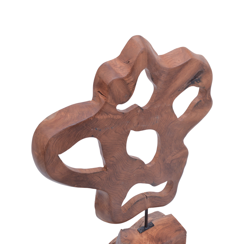 Επιτραπέζιο διακοσμητικό Strab Inart φυσικό ξύλο teak-μέταλλο 49x15x70εκ