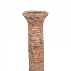 Διακοσμητικό βάζο Strail Inart αντικέ φυσικό ξύλο μπανάνα Φ33x100εκ