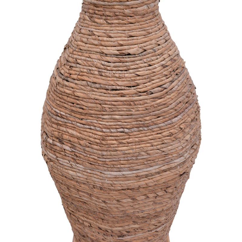 Decorative vase Lerpon Inart antique natural banana wood D40x100cm