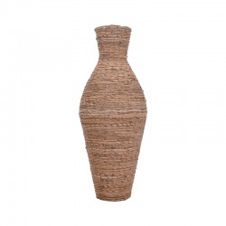 Decorative vase Lerpon Inart antique natural banana wood D40x100cm